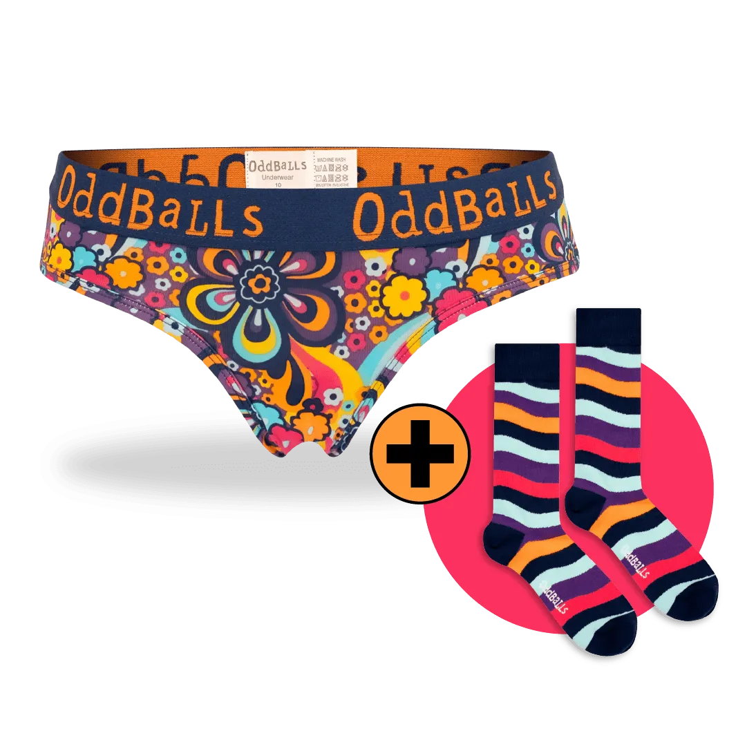 03 Month Pre-Paid: Ladies Brief & Free Socks - Monthly Subscription