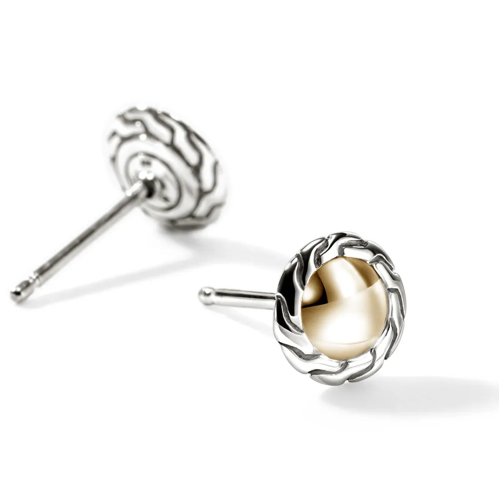 14K Gold & Sterling Silver Essential Stud Earrings