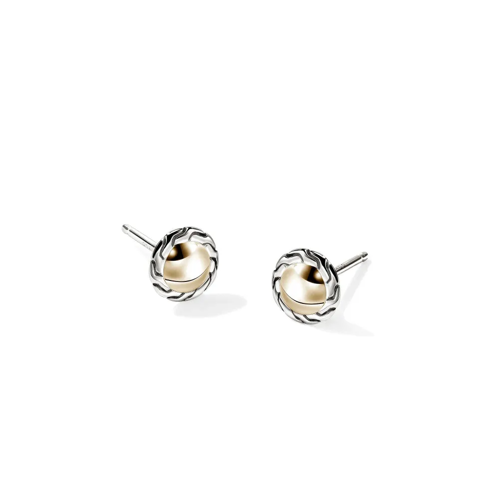 14K Gold & Sterling Silver Essential Stud Earrings