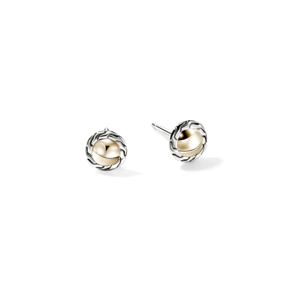 14K Gold & Sterling Silver Essential Stud Earrings