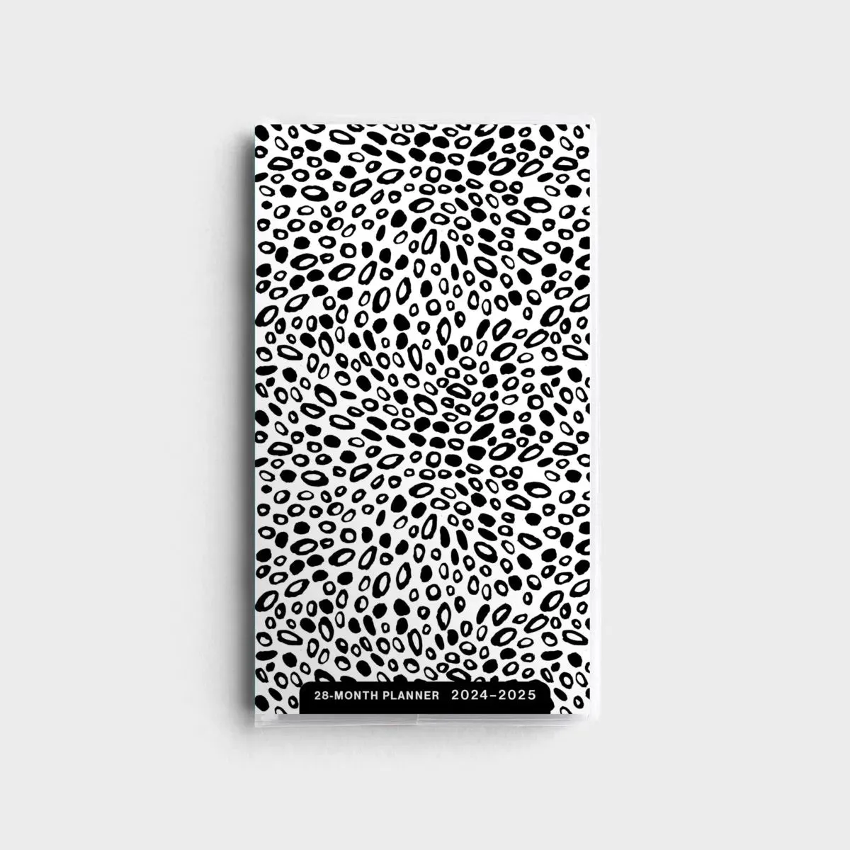 2024-2025 28-Month Planner Black & White Abstract Polka Dot U0266