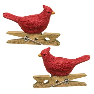 2/Set Resin Cardinal Clips (Pack of 4)