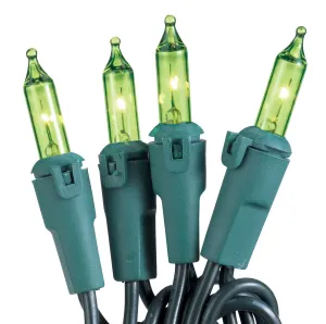 50-Light Chartreuse Bulb/Green Wire. 5.5" Centers. Case Pack (24 Sets)