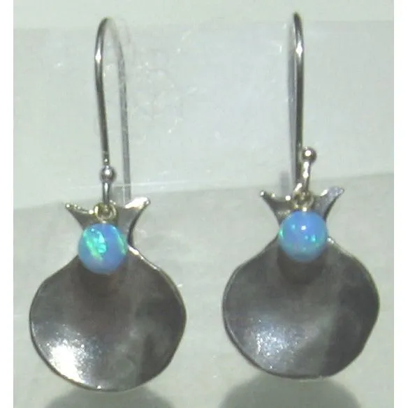 925 Sterling Silver / Opals Earrings "Pomegranates" Hand Made by LIOR in Israel