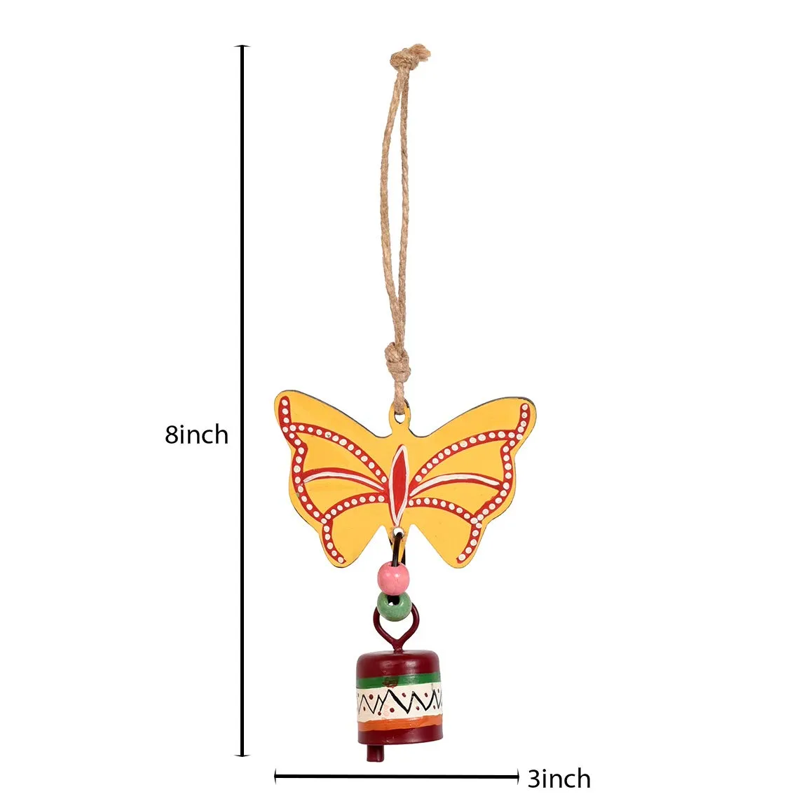 Aakriti Art Creations Yellow Butterfly Wind Chimes for Home