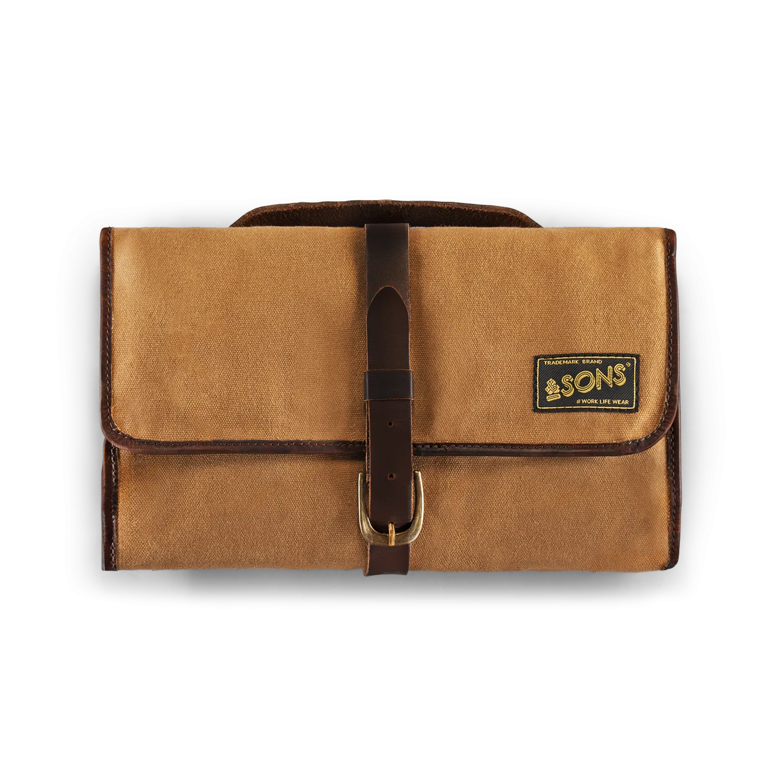 &SONS Essentials Toilet Bag Tan