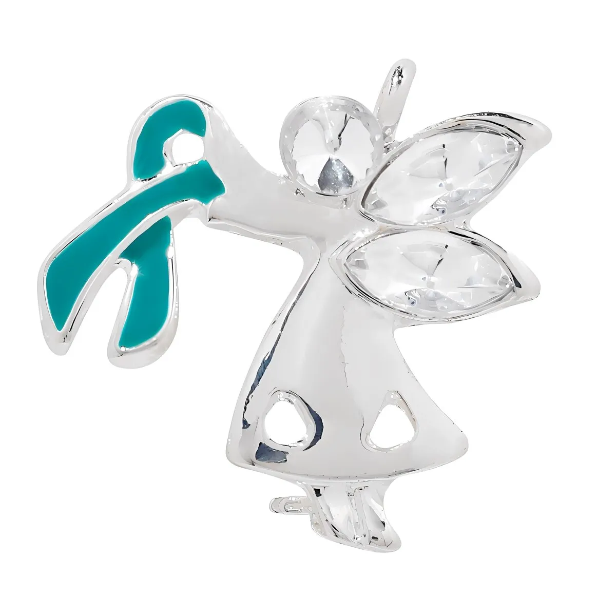 Angel By My Side Ovarian Cancer Ribbon Pins