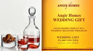 Angie Homes Offers Indian Wedding Gift Voucher for Crystal Jar Sets