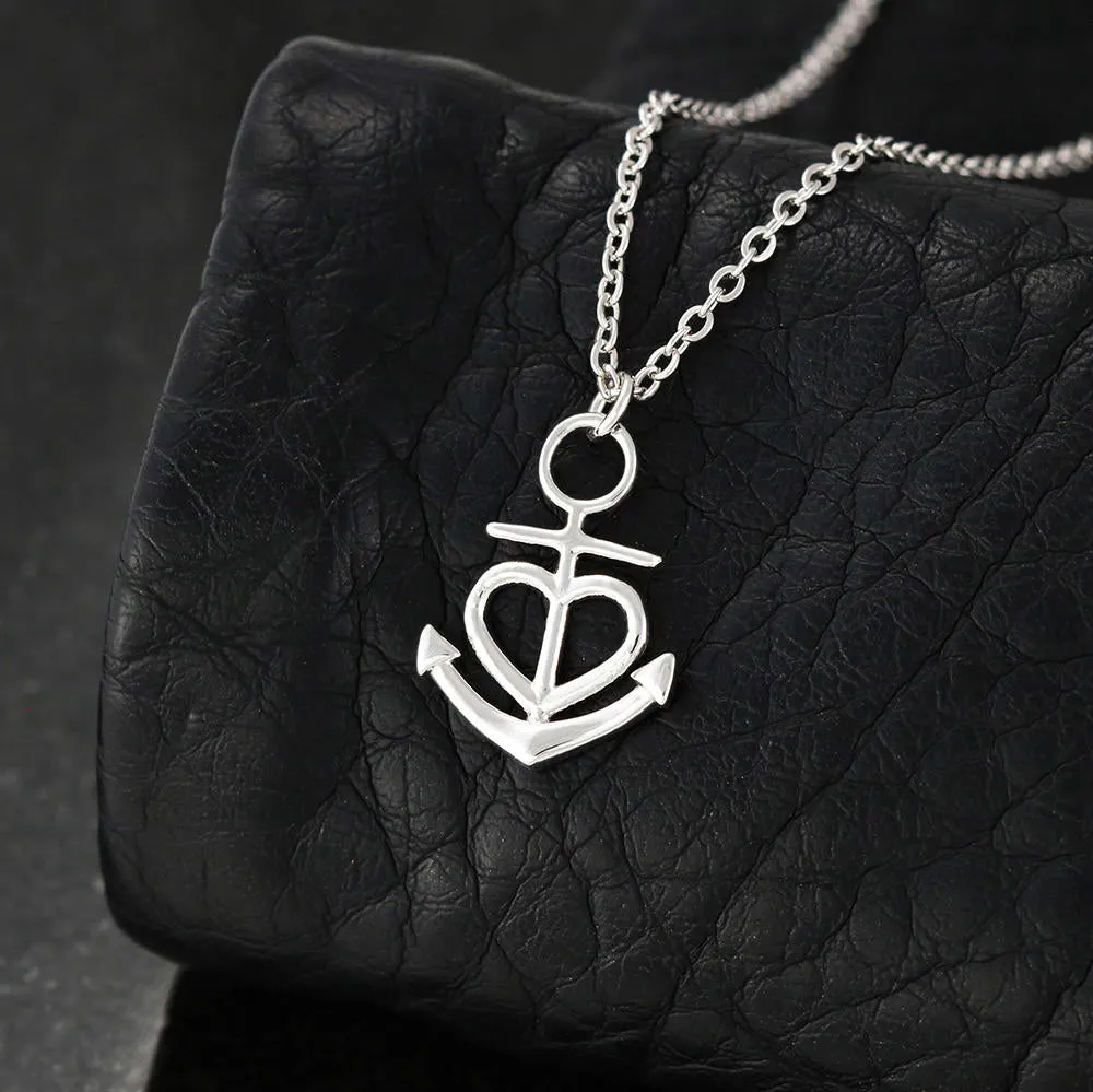 Anniversary Gifts For Wife Heart Anchor Necklace For Wife