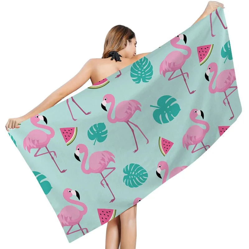 Beach Towel Printed Beach Towel Quick-drying Double-sided Cashmere Microfiber Bath Swimming Towels