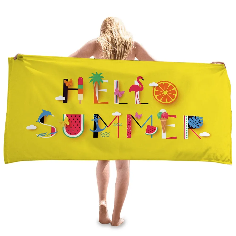 Beach Towel Printed Beach Towel Quick-drying Double-sided Cashmere Microfiber Bath Swimming Towels