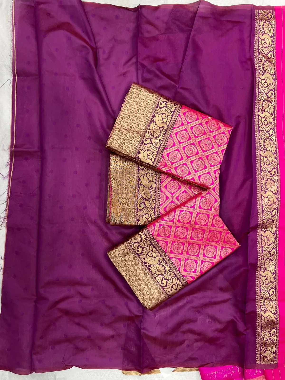 Beautiful Lichi Silk Sarees With Jacquard Work