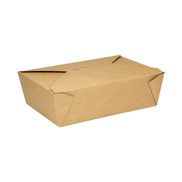 Bio Pack #3- 76 fl oz Fold-To-Go Box- Kraft - 200 Containers Per Case