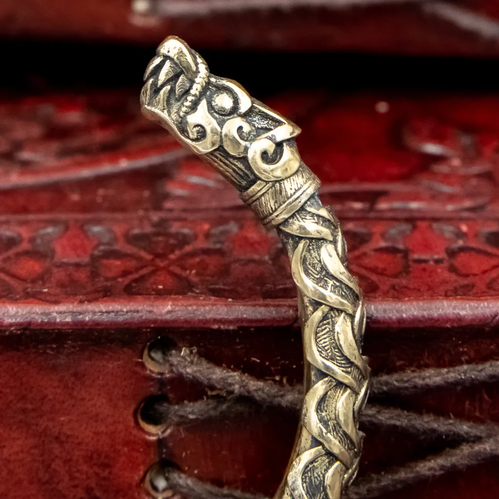 Bronze Fenrir (Wolf Head) Arm Ring