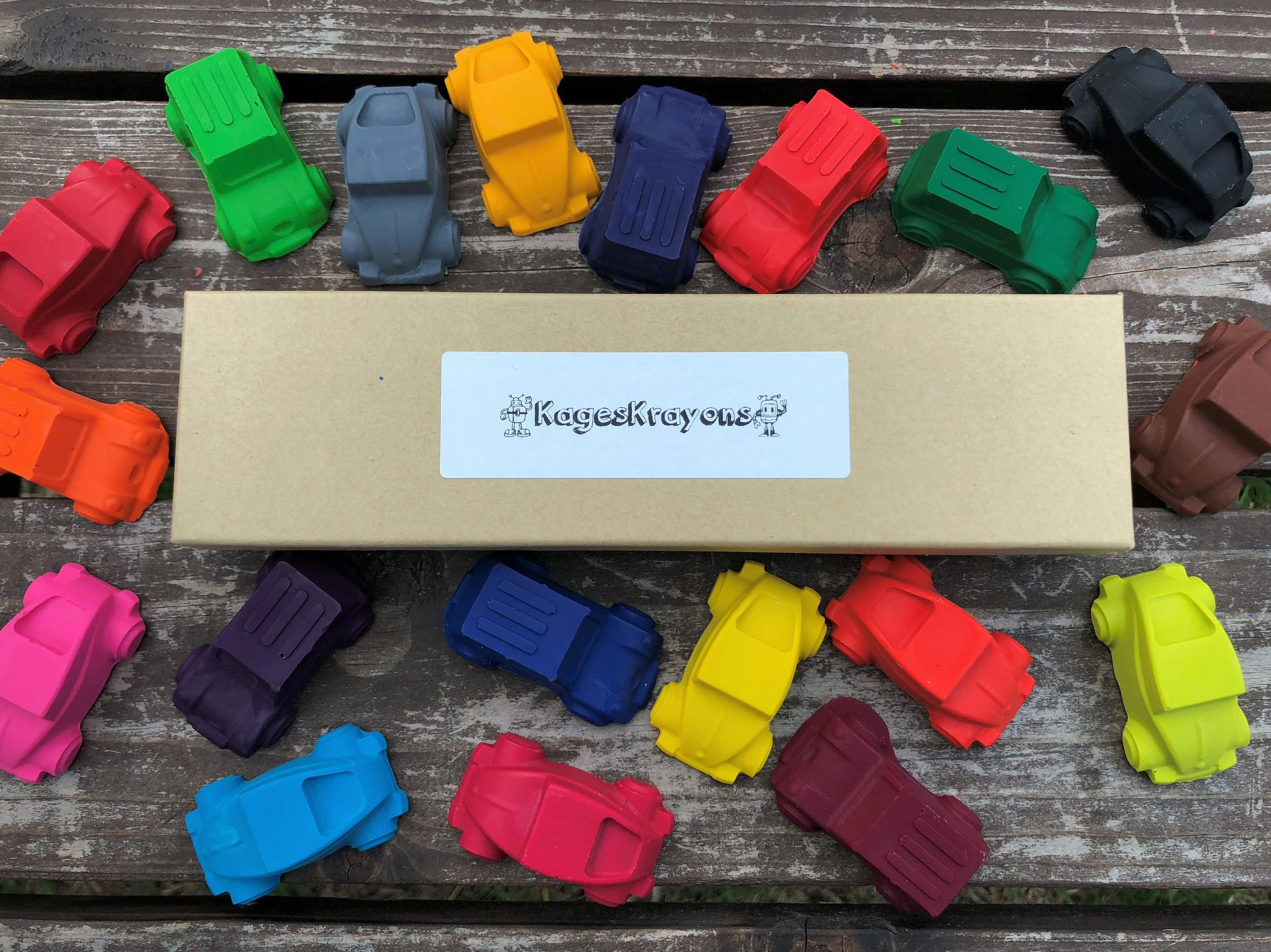 Car Crayons - Car Party Favors - Gifts For Kids - Stocking Stuffers For Kids - Birthday Gifts - Kids Gifts - Kids Party Favor - Class Favors by KagesKrayons LLC