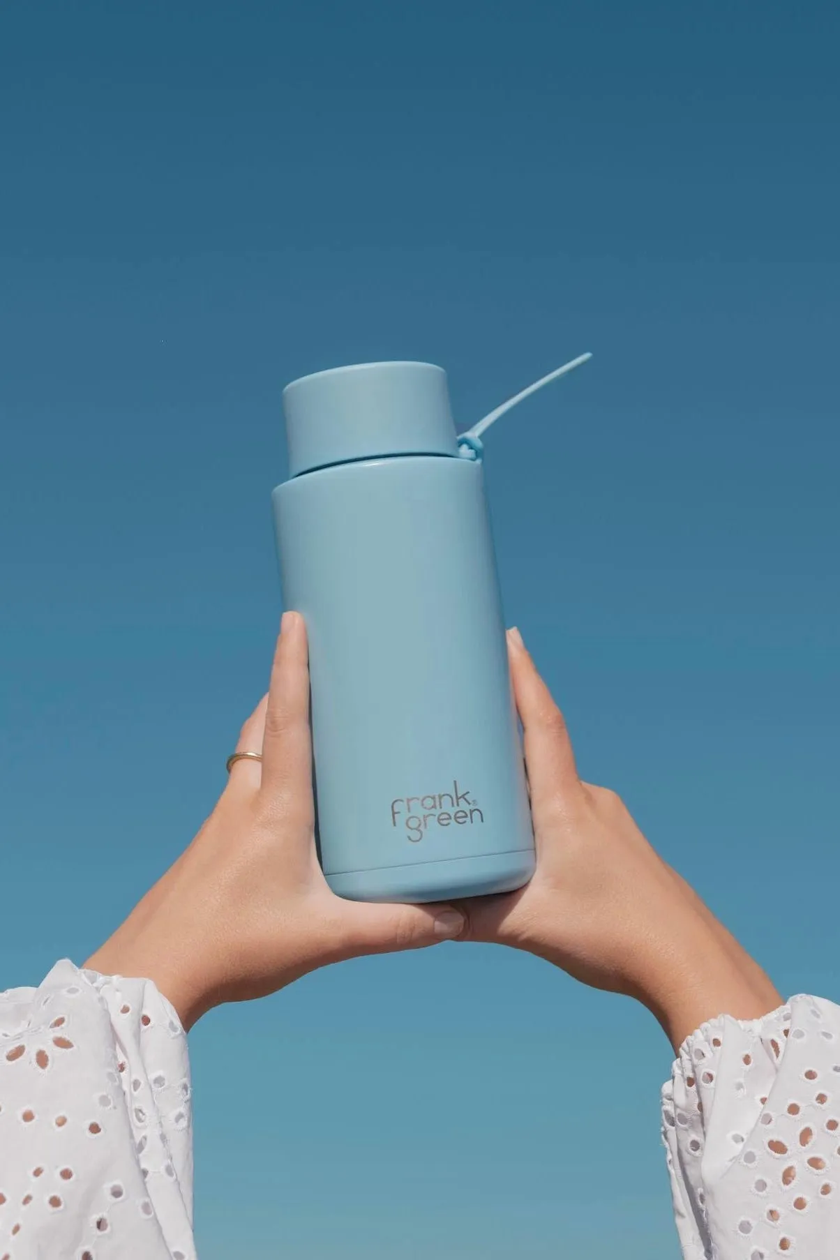 Ceramic Reusable Sky Blue 1ltr Bottle