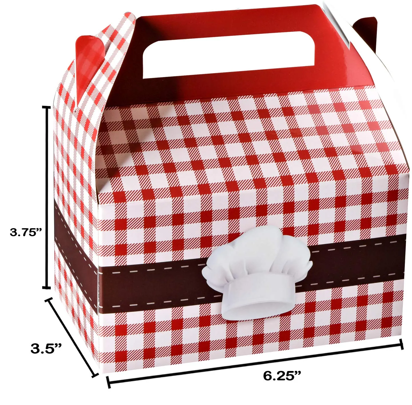 Chef Paper Treat Boxes 6.25" X 3.75" X 3.5" 20 Pack