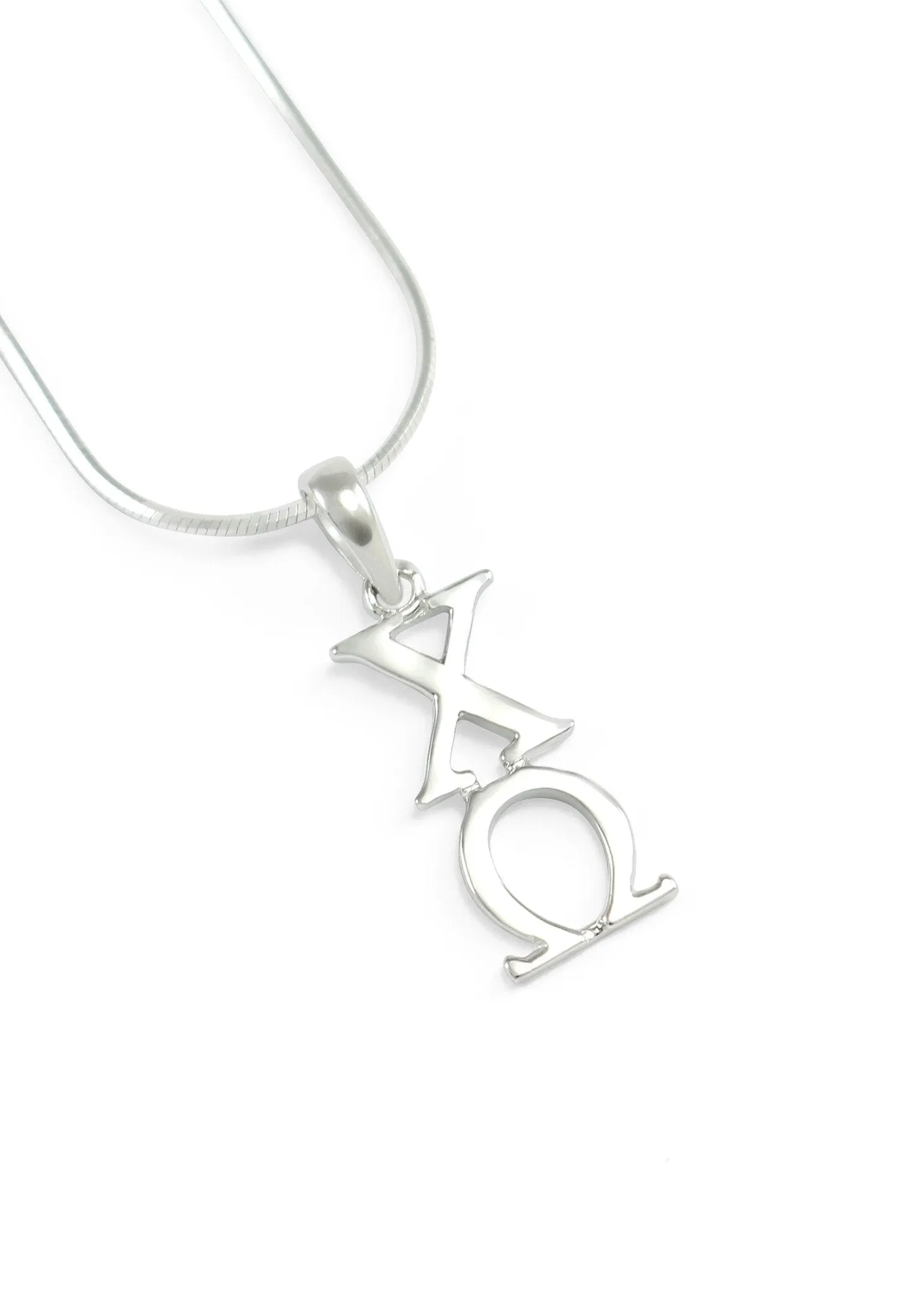 Chi Omega Sterling Silver Lavaliere Pendant