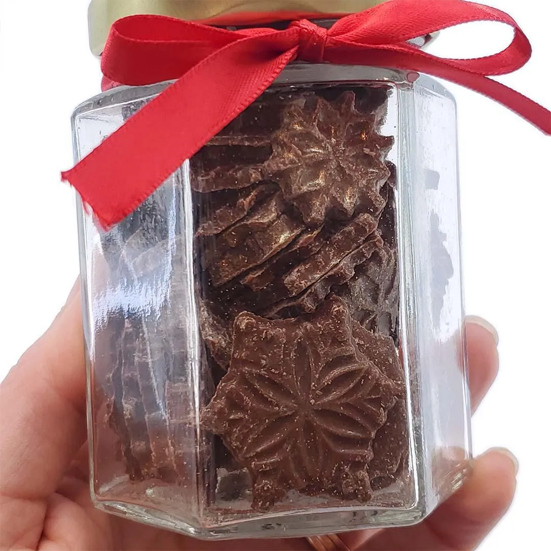 Chocolate Snowflakes - Milk Chocolate Orange by Dolcetta Artisan Sweets