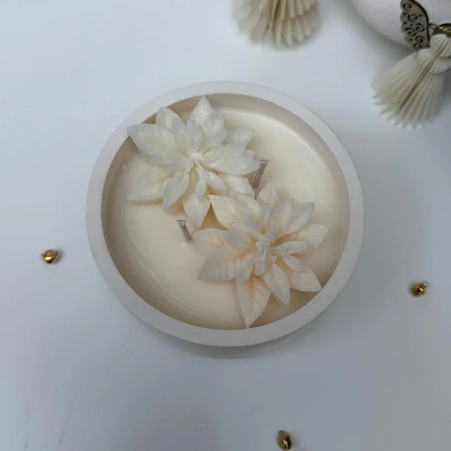 Christmas Floral Artisan Candle