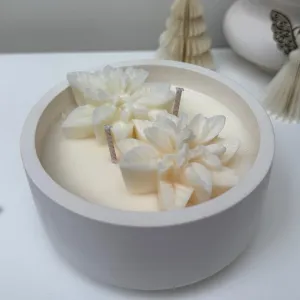 Christmas Floral Artisan Candle