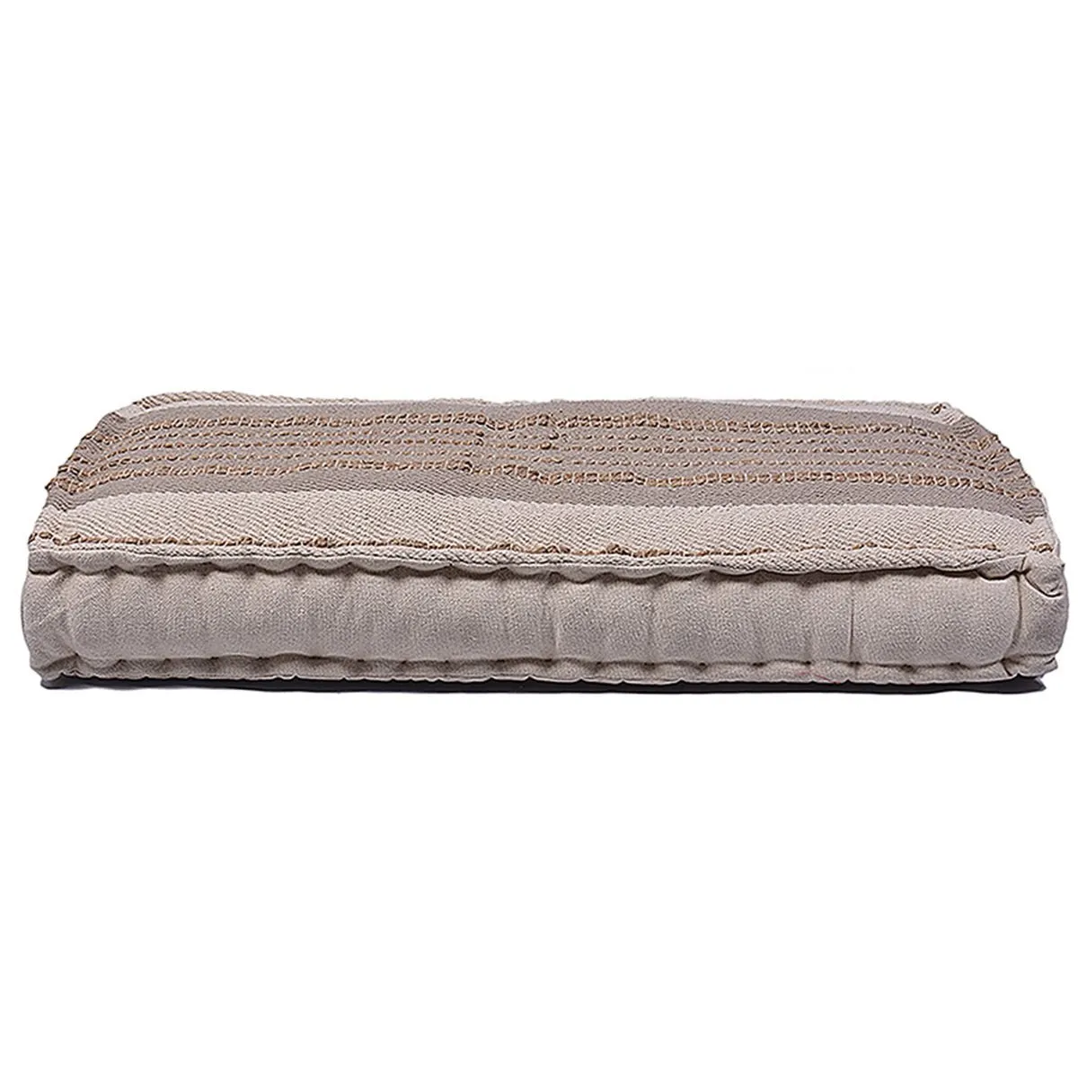 Cotton Jute Stripe Cluster Floor Mattress