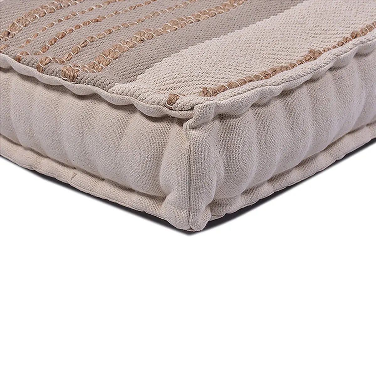 Cotton Jute Stripe Cluster Floor Mattress