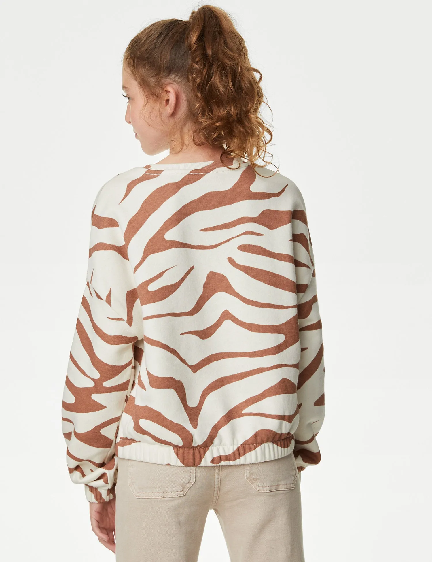 Cotton Rich Animal Print Sweatshirt