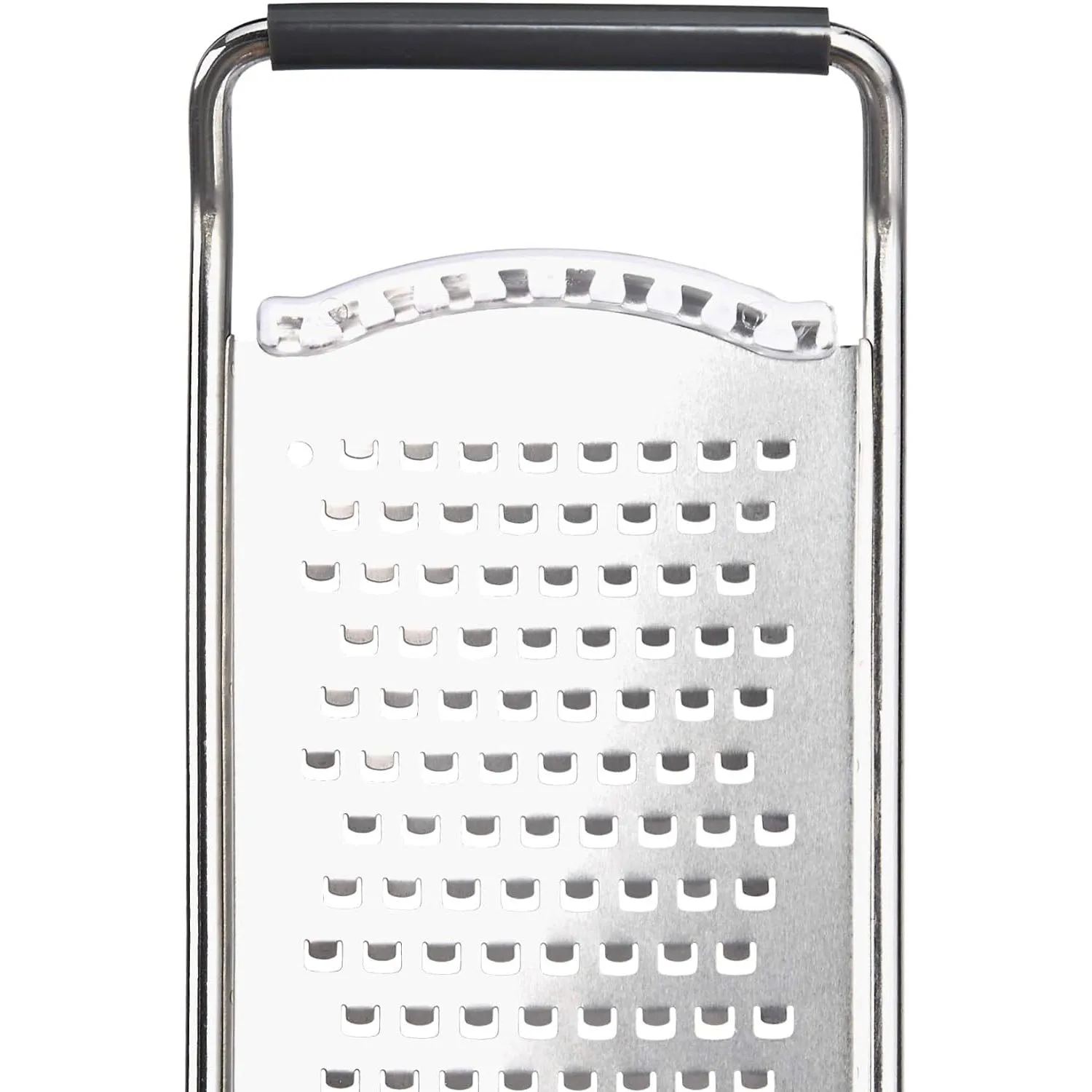 Course Hand Grater with Wide Stainless Steel Blade, Soft Grip Handle, Grey and Green