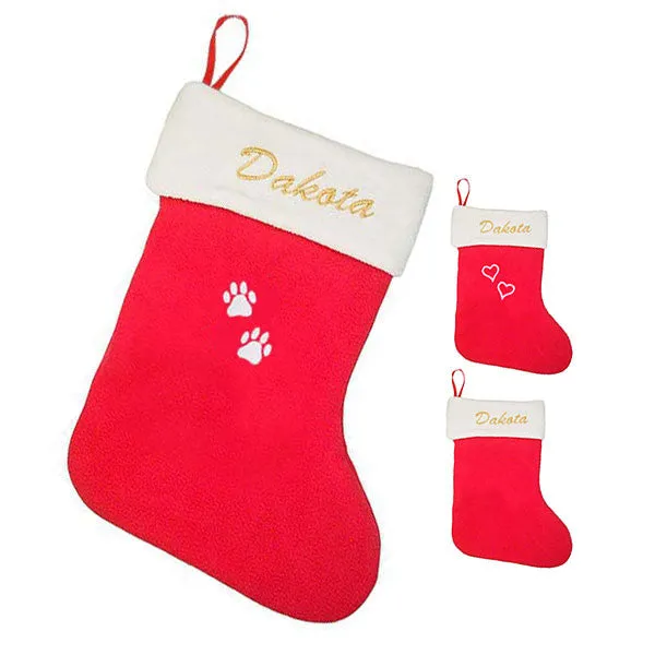 Custom Embroidered Holiday Pet Stocking | Dog Gifts | Pet Gifts