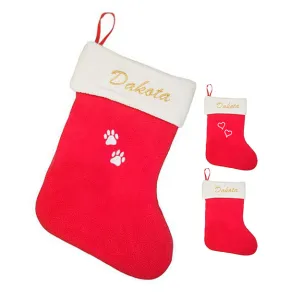 Custom Embroidered Holiday Pet Stocking | Dog Gifts | Pet Gifts