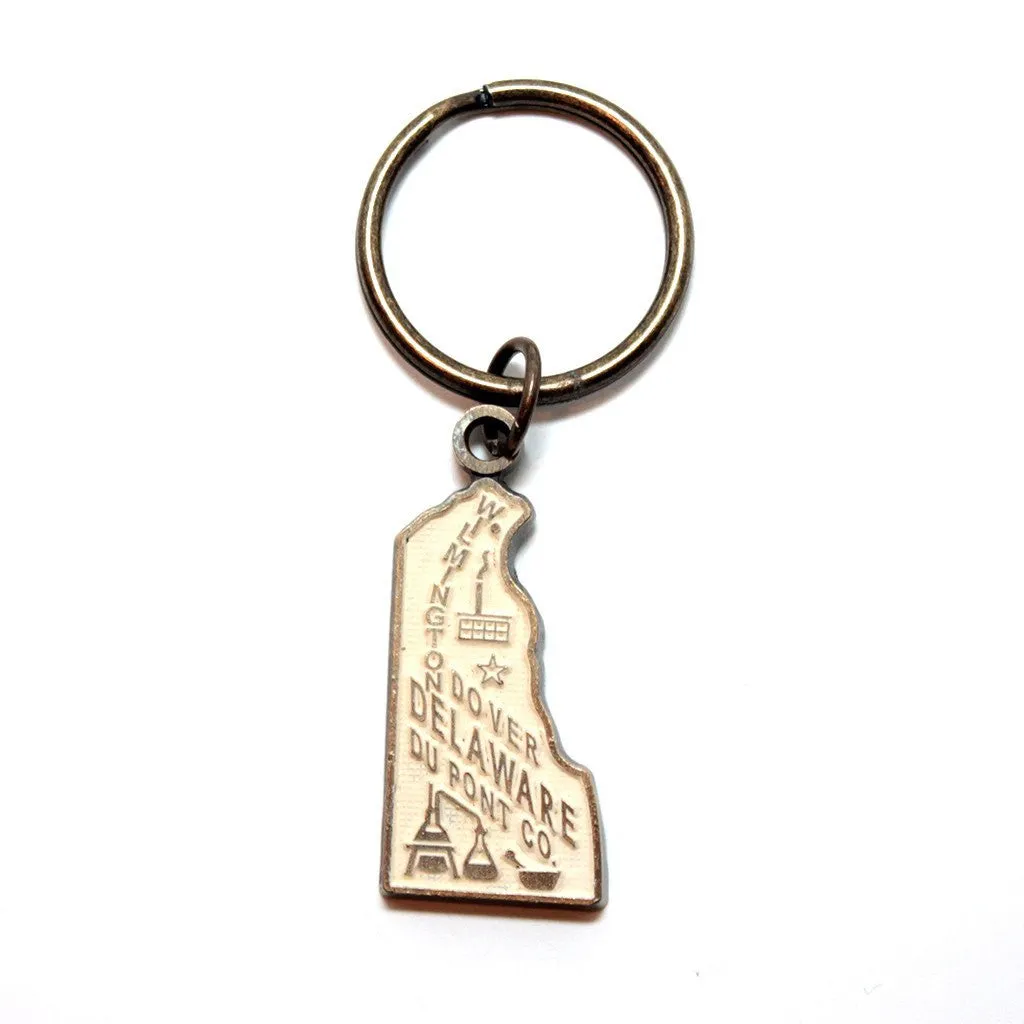 Delaware Keychain - High Quality Thick Metal State Key Ring