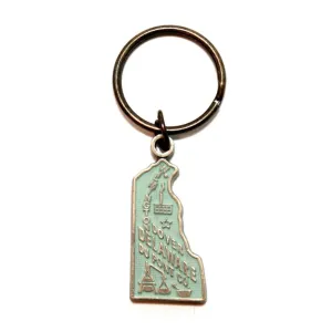 Delaware Keychain - High Quality Thick Metal State Key Ring