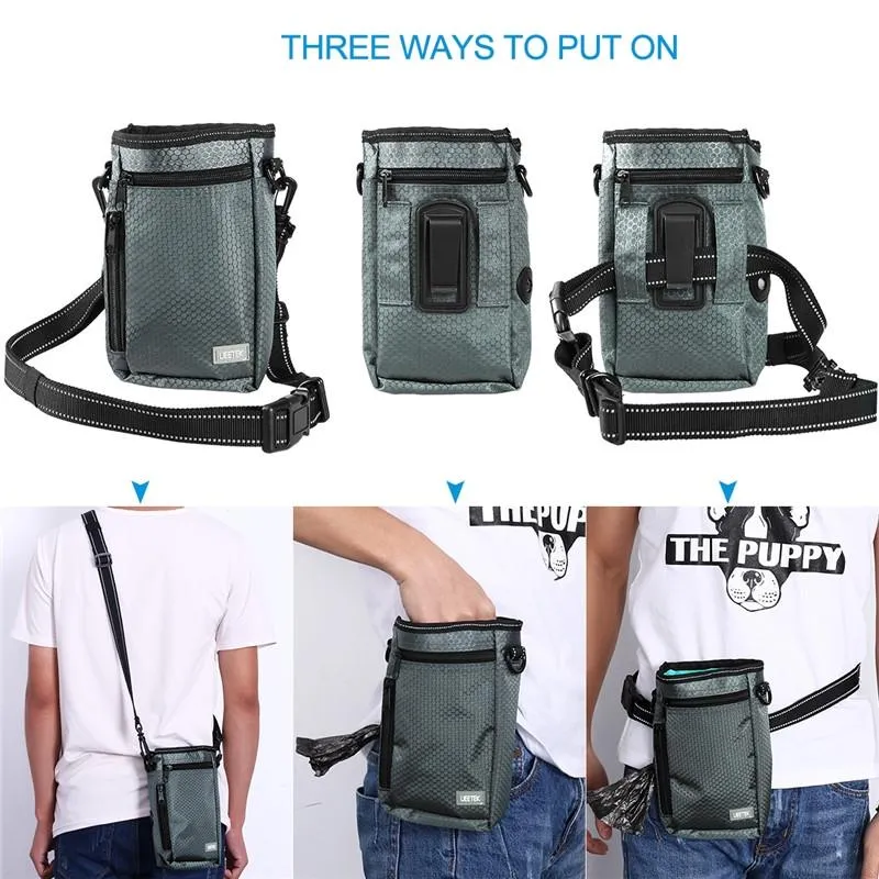 Dog Walking Bag with Built-in Poop Bag Dispenser, free shipping