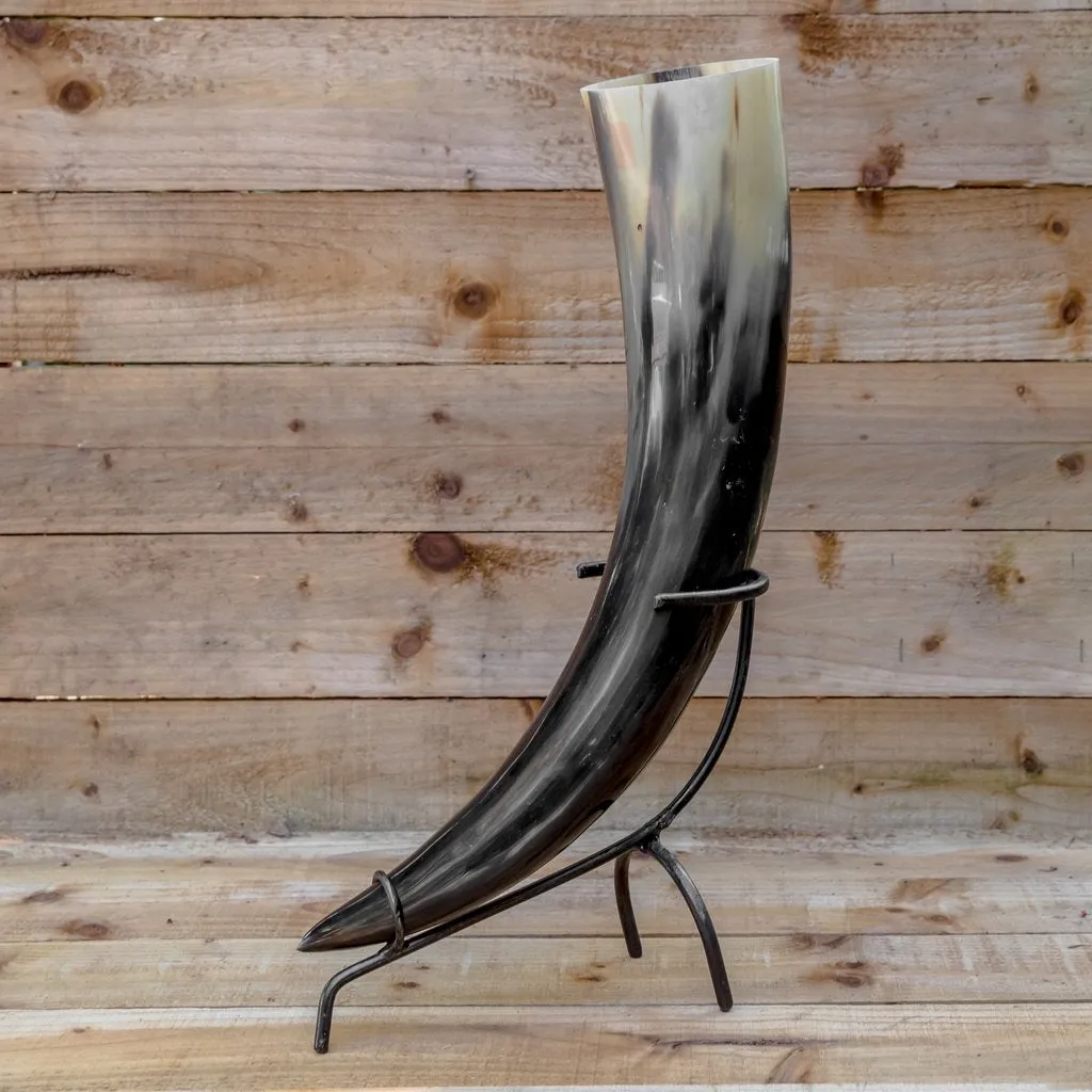 Drinking Horn with iron stand (Large)