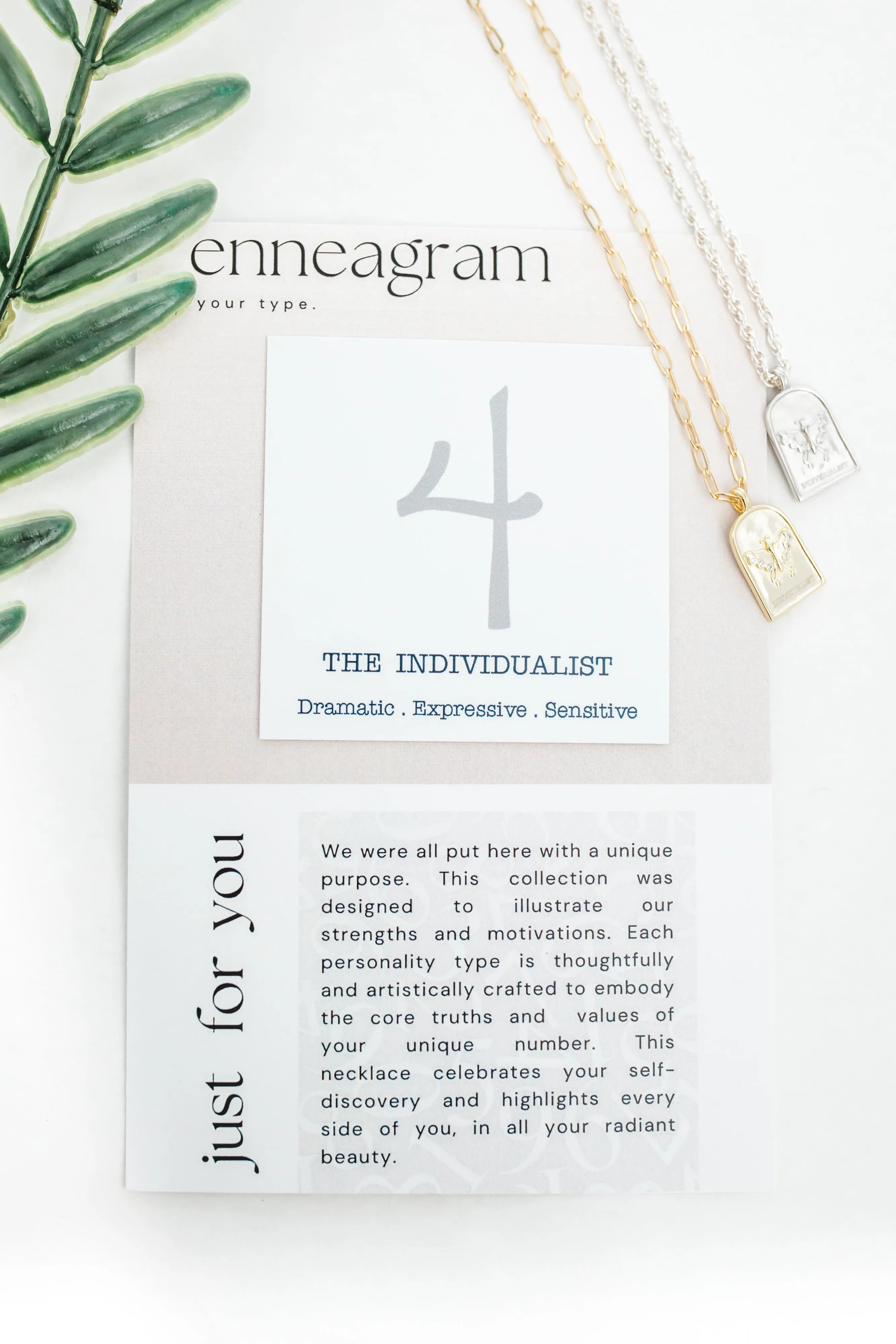 Enneagram Type Four Necklace { Silver   Gold }