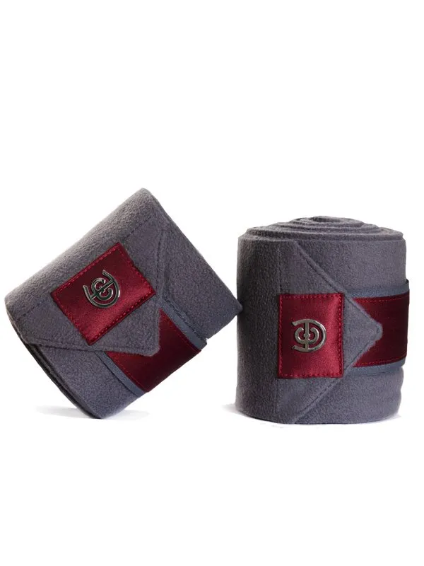 EQUESTRIAN STOCKHOLM GREY PLUM POLO WRAPS