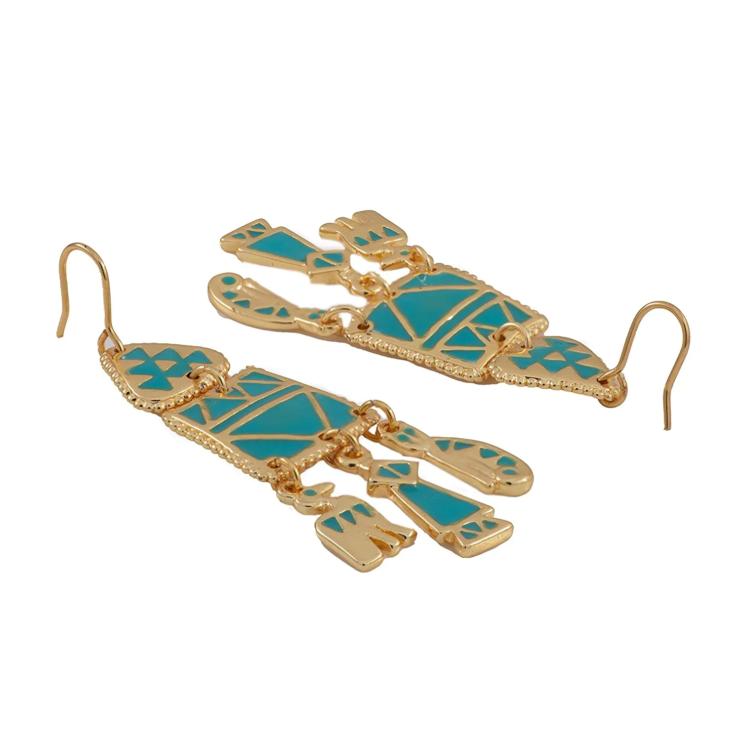 Estele Bohemian Multicolor Metal Earrings For Women