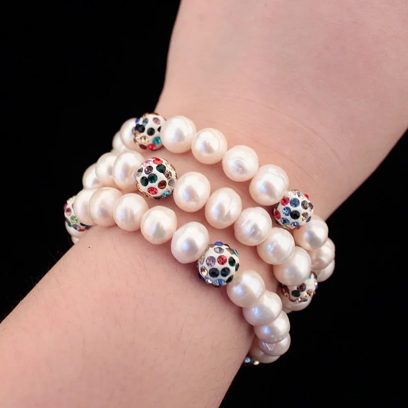 Fashion Jewelry Charm Natural Freshwater Pearl  Bracelet for Women