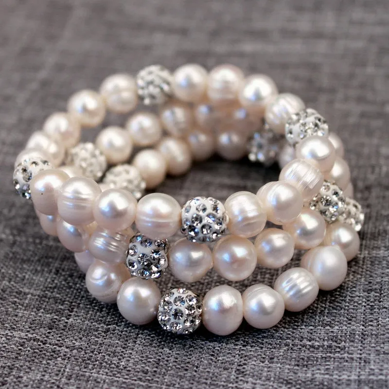 Fashion Jewelry Charm Natural Freshwater Pearl  Bracelet for Women