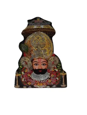 FIRMUS Khatu Shyam Idol for Car Dashboard Acrylic Round murti for Home Gift Item & Statue for Temple/Pooja/Home Decor, Decorative Showpiece Figurine