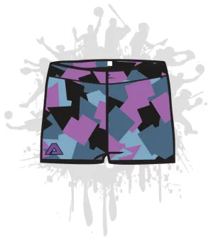 Geometric Camo Women's Compression Shorts