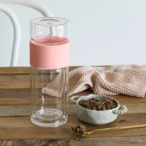 Glass Tea Infuser & Flask - Rose