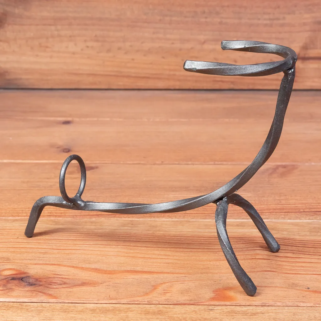 Hand Forged Iron Horn Stand (Small)