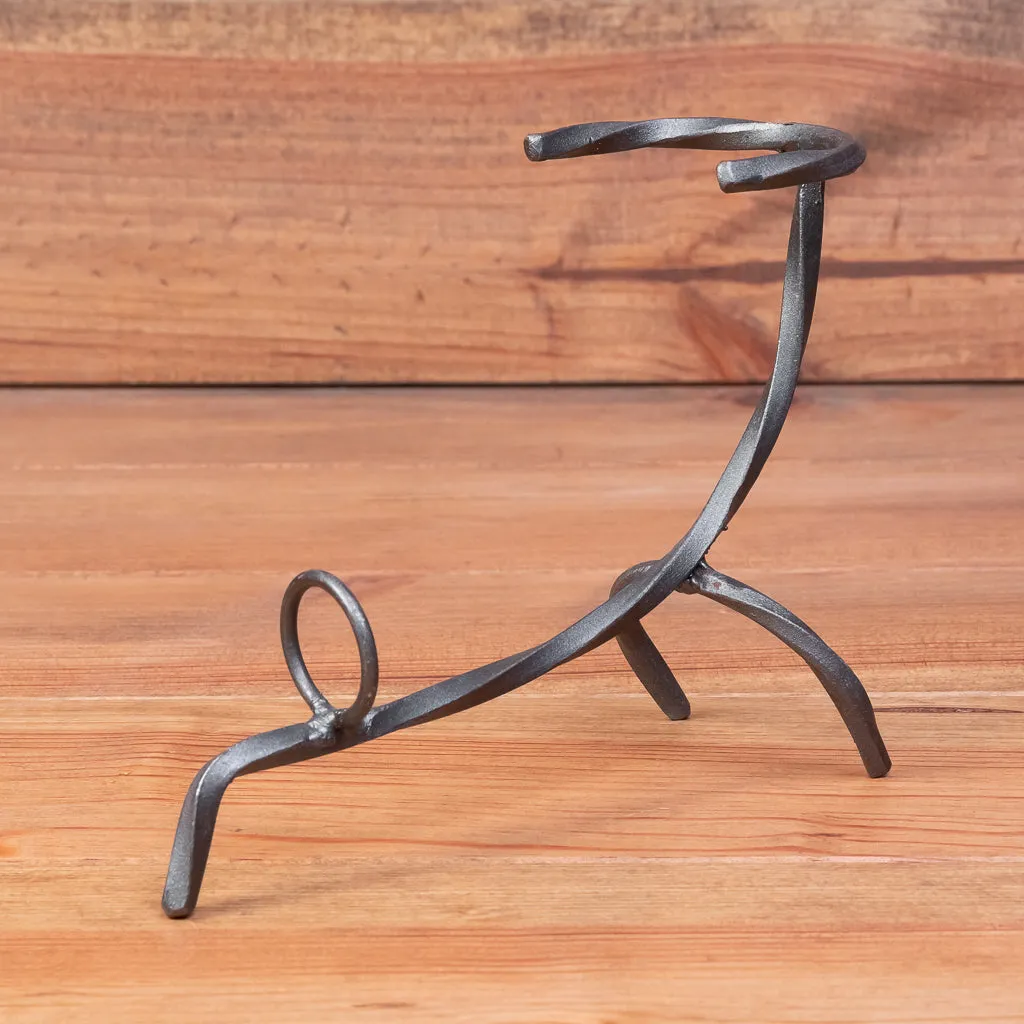 Hand Forged Iron Horn Stand (Small)