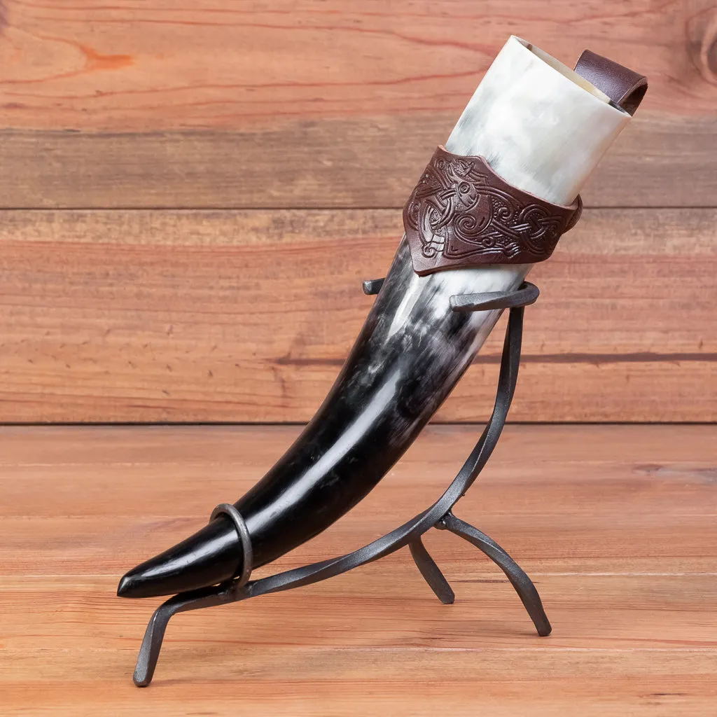 Hand Forged Iron Horn Stand (Small)