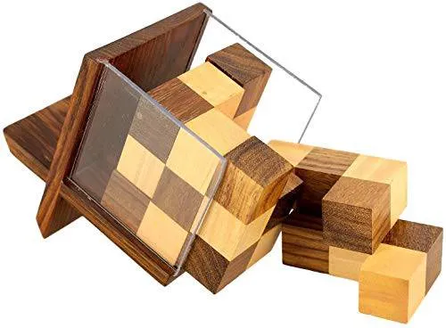 Handmade Complex Wooden Block Puzzle Game | Size 4"x3"x4.5"