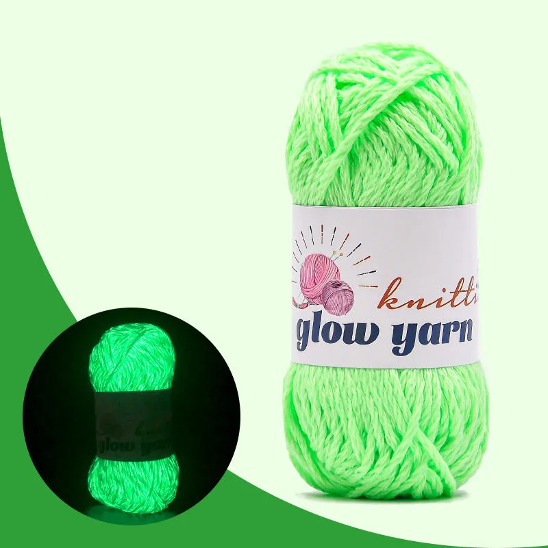 High Brightness Polyester Green Glow-in-the-Dark Yarn