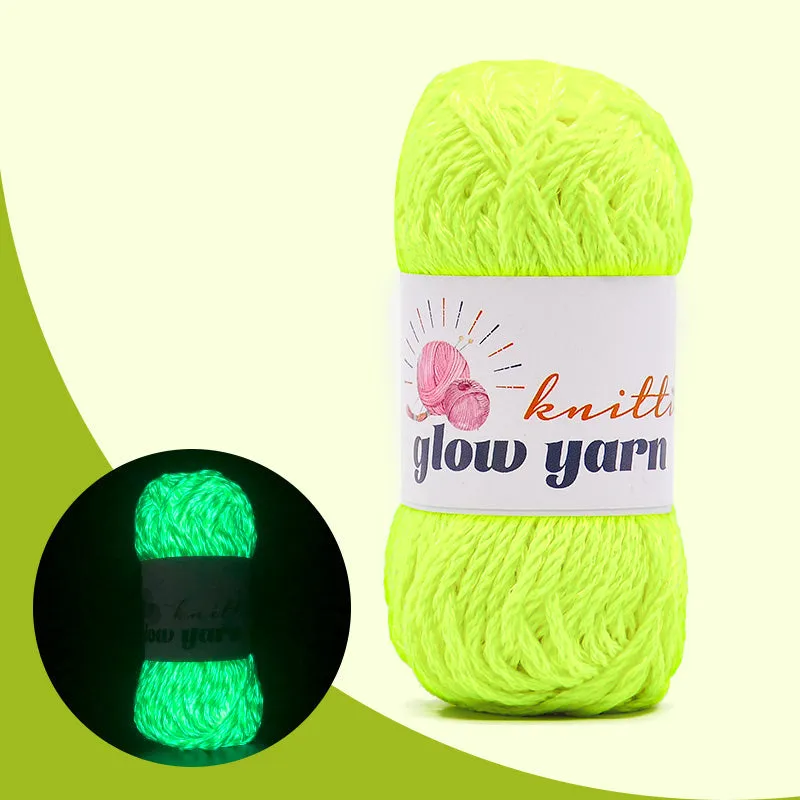 High Brightness Polyester Yellow Glow-in-the-Dark Yarn