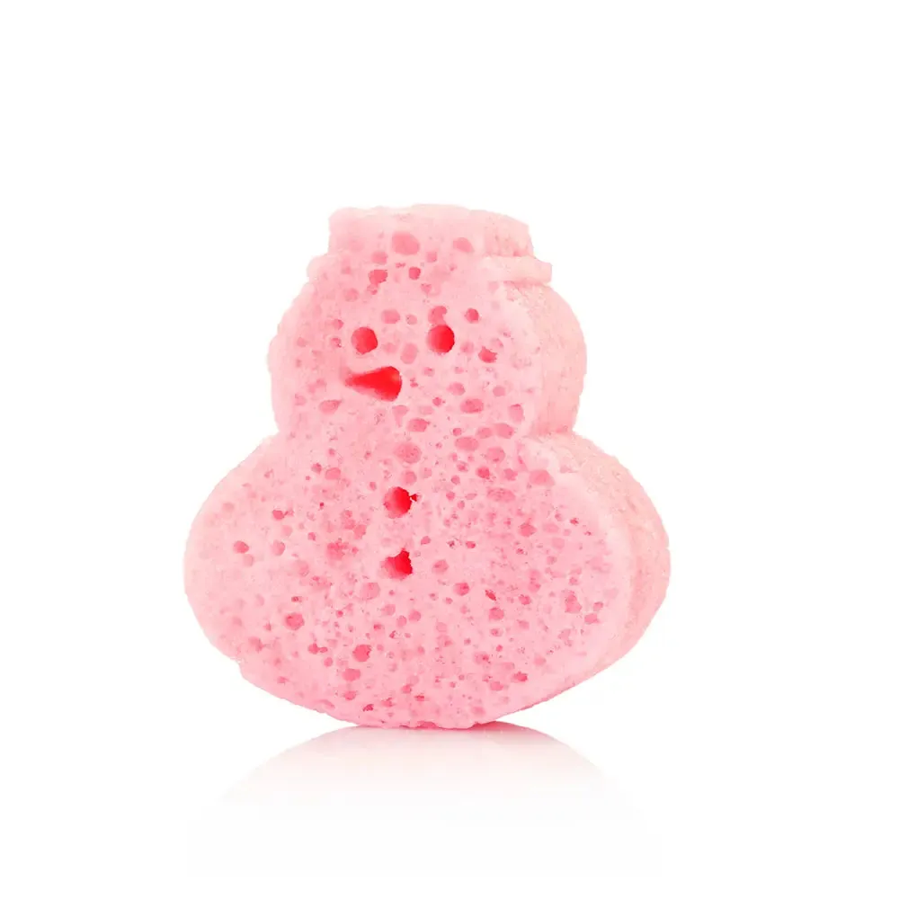 Holiday Snowman Body Wash Infused Buffer - White Rose